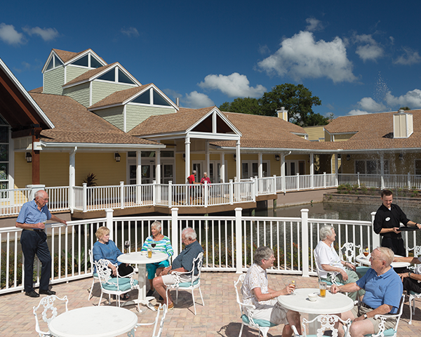 Outdoor resting under sun Retirement Community jacksonville